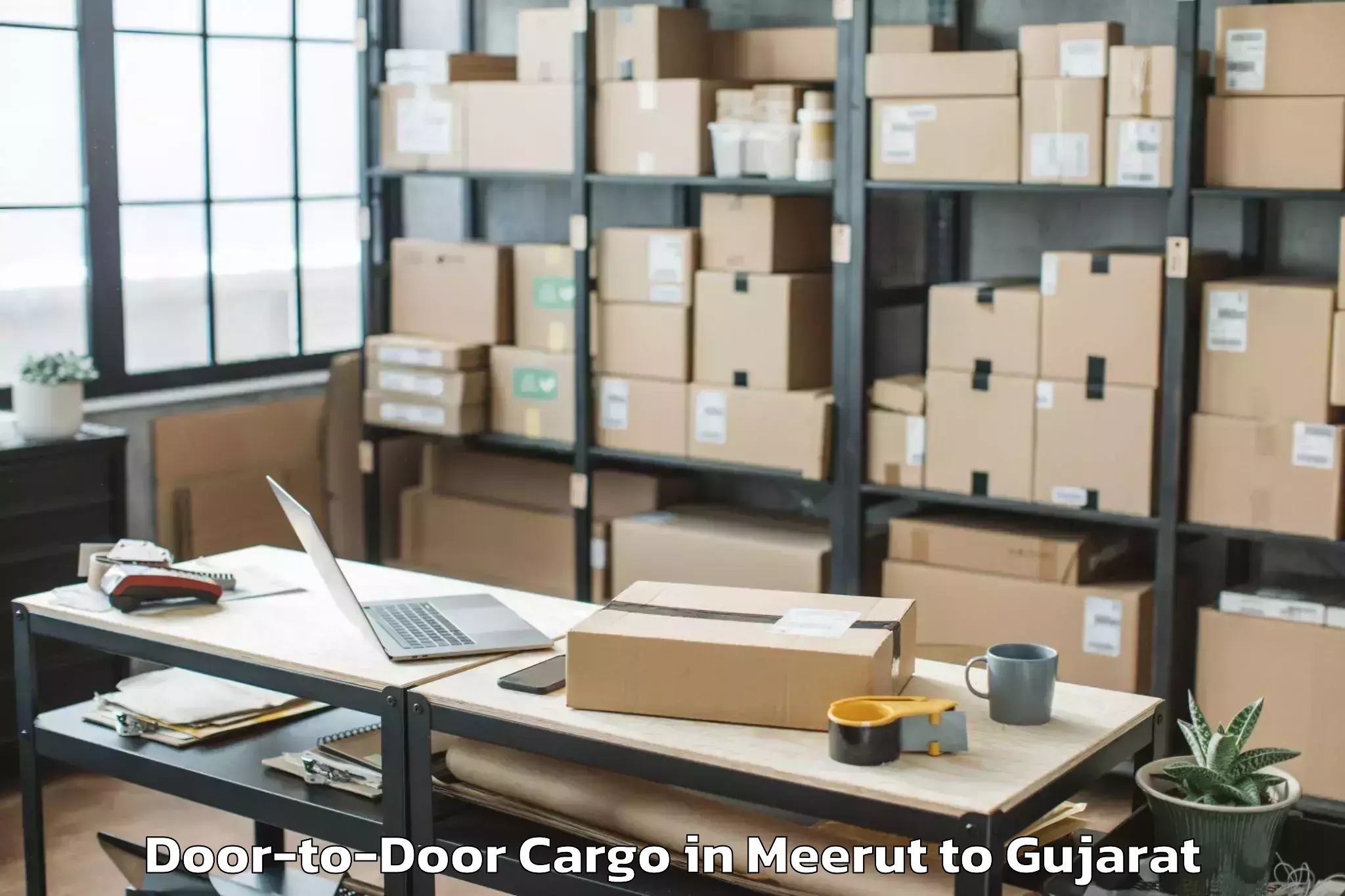 Affordable Meerut to Kodinar Door To Door Cargo